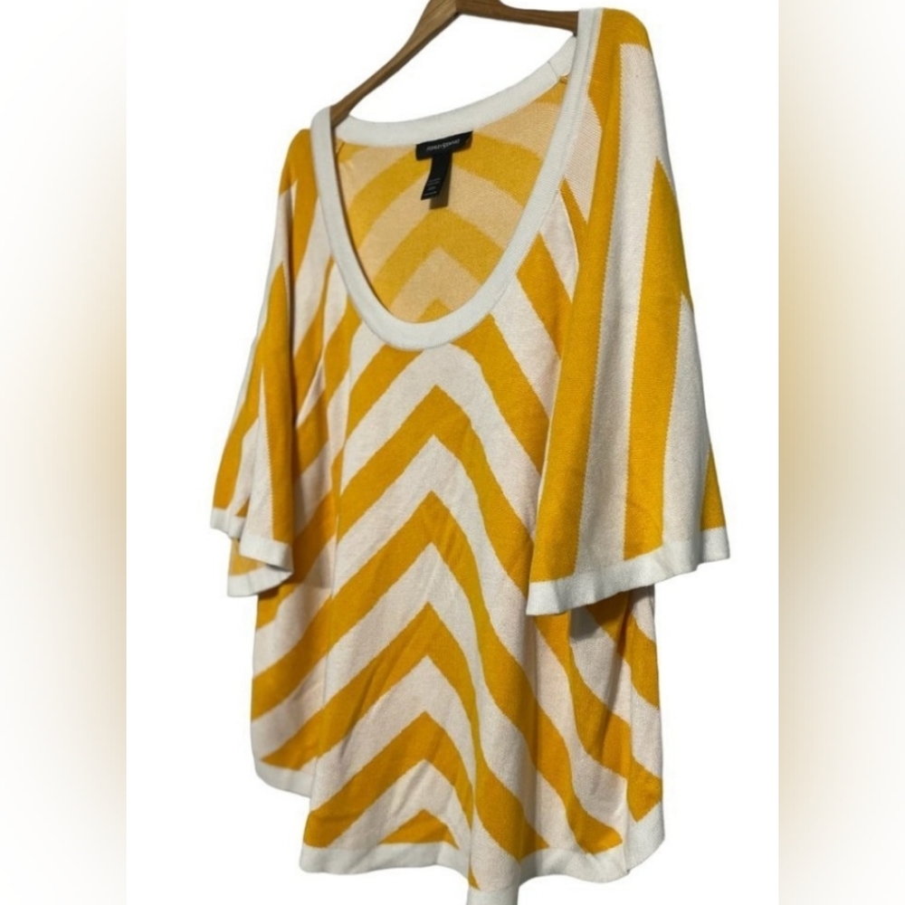 Ashley Stewart Yellow Striped Sweater